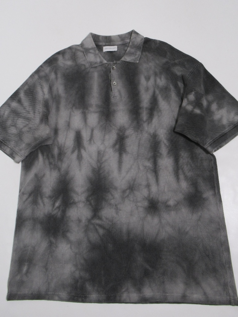 John Elliot Men's Tie Dye Polo Shirt Lunar Size M
